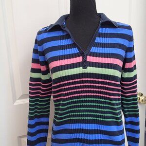 Jones New York Sport Stripped Sweater size Medium